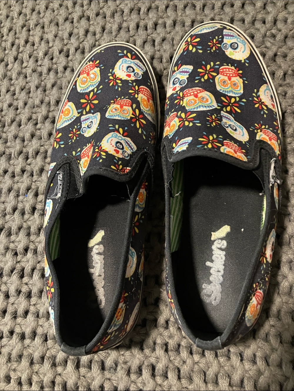 Skechers Sugar Skull slip-on sneakers Size 7